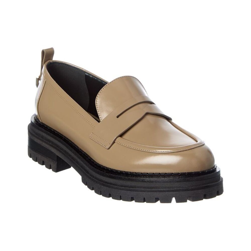 Sergio Rossi Joan Leather Loafer, Beige